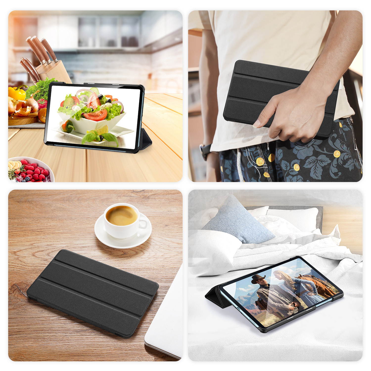 Samsung Galaxy Tab S6 Lite 10.4 Case Smart Magnetic Flip PU Leather Stand Cover for Galaxy Tab S6 Lite 10.4" Model SM-P610 P615 2020 Release