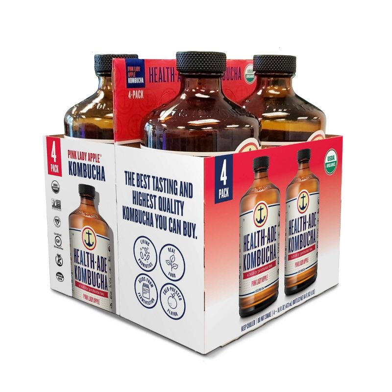 Health-Ade Pink Lady Apple Kombucha - 16 fl oz/4pk