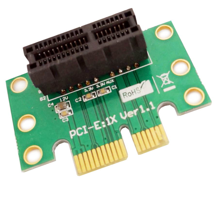1 Unit - PCI Express (PCI-E) 1x Adapter Riser Card 90 Degree For 1U 2U Server Chassis 90 degree right angle adapter card with PCIe (PCI-e) 1x .