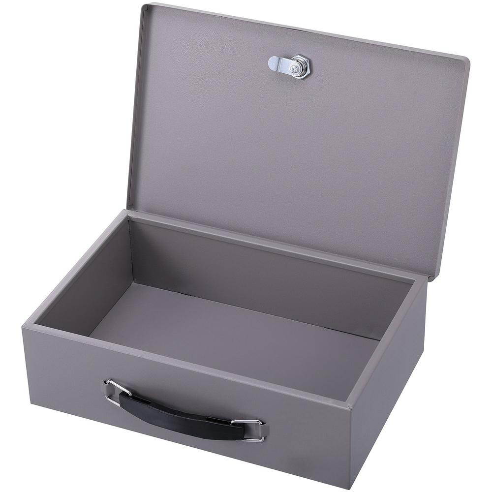 Sparco Security Chest w/2 Keys Steel 12-3/4"x8-1/4"x3-3/4" Gray 15502