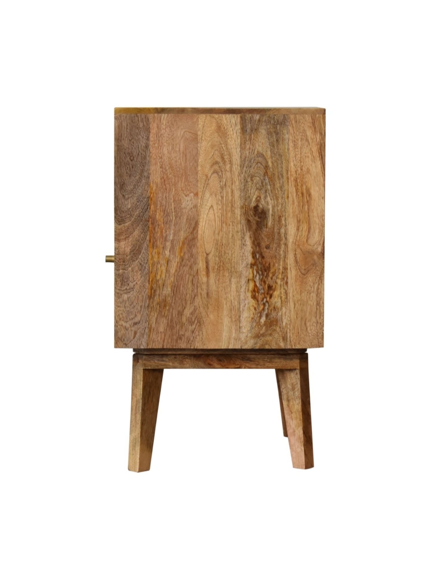 Artisan Furniture Knit Solid Brown Mango Wood Side Table