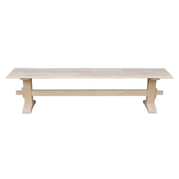 International Concepts KBE-7214 17.51 x 72 x 14 in. Live Edge Trestle Bench