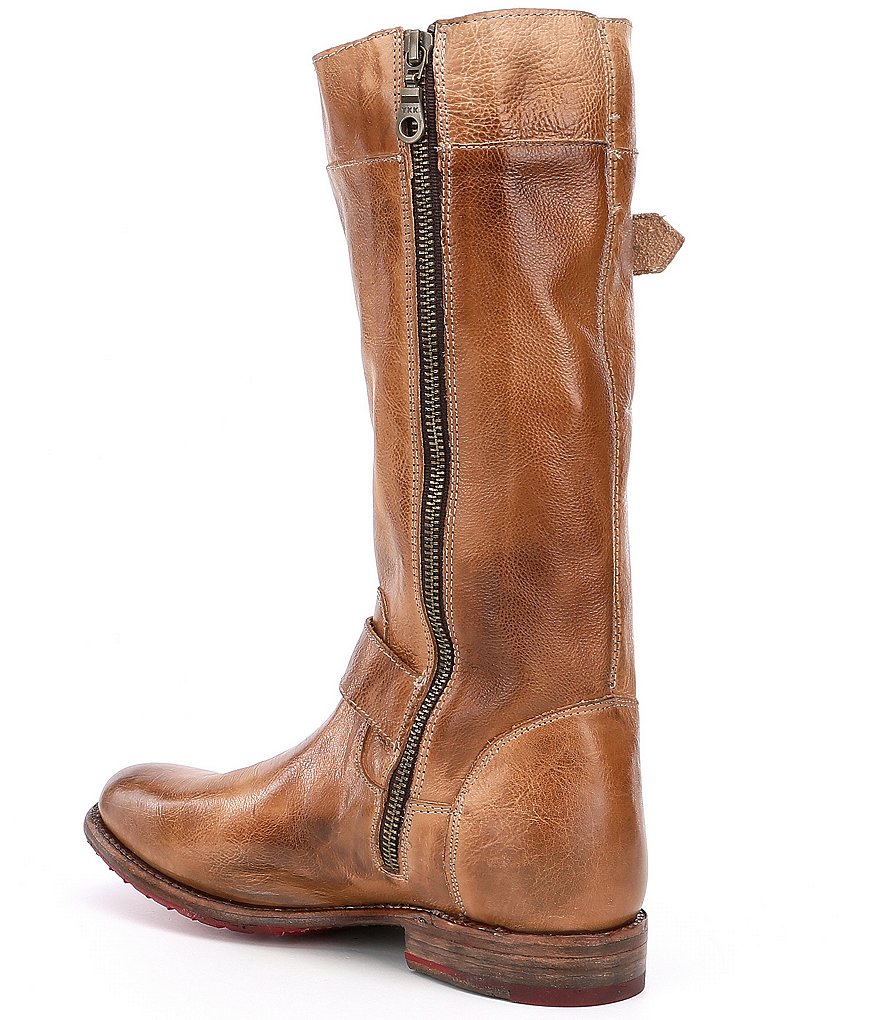 Bed Stu Gogo Lug Double Zip Strap Harness Detail Boots
