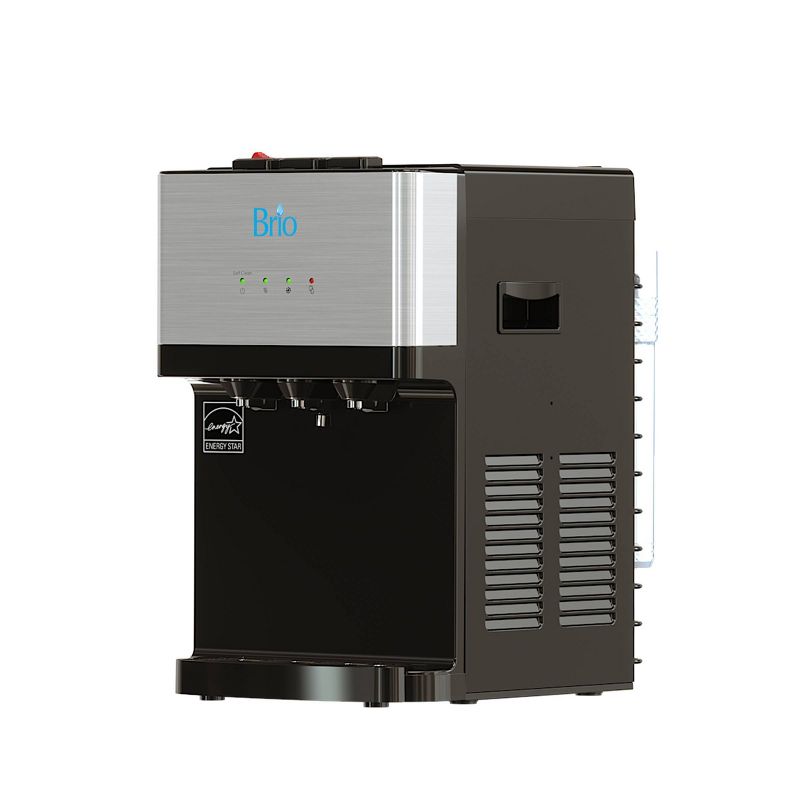 Brio Countertop Self Cleaning Bottleless Water Cooler Dispenser with Filtration and 3 Temp Settings