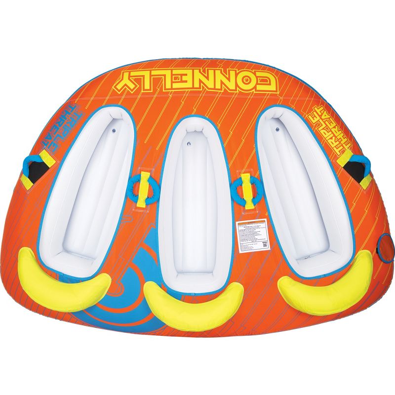 CWB Connelly Triple Threat 3 Person 66x90 Inch Partially Covered Cockpit Style Inflatable Boat Towable Water Inner Tubing Tube
