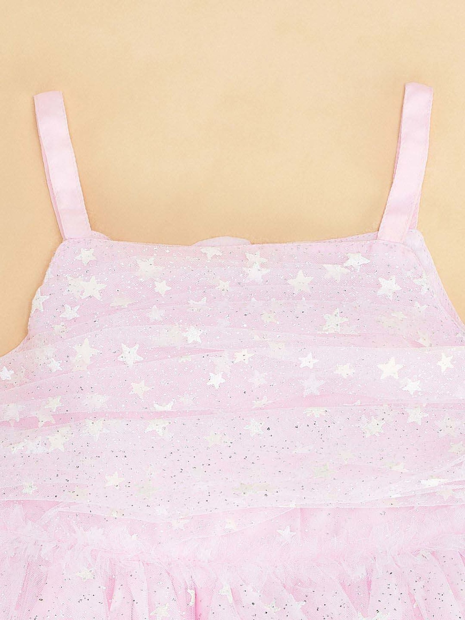 Pantaloons Baby Baby Pink Cotton Shimmer Dress