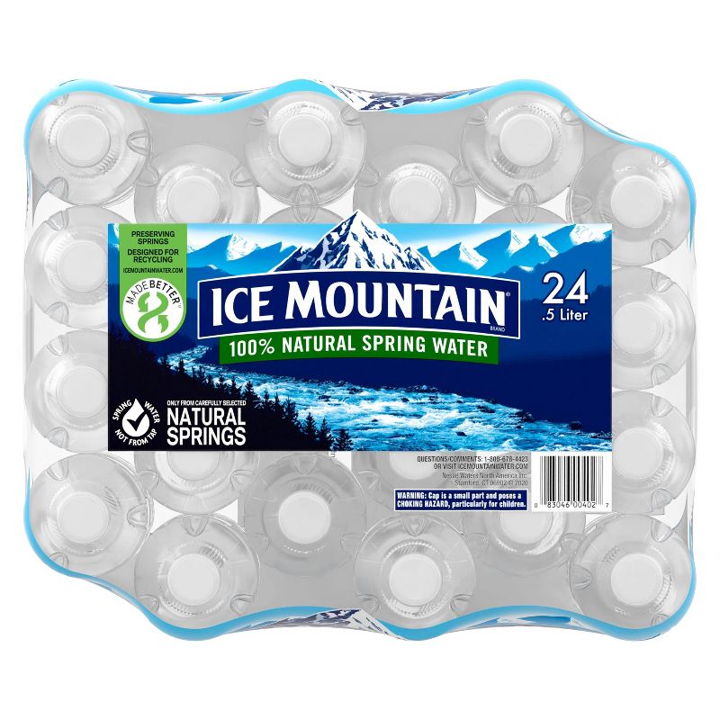 Ice Mountain Brand 100% Natural Spring Water - 24pk/16.9 fl oz Bottles