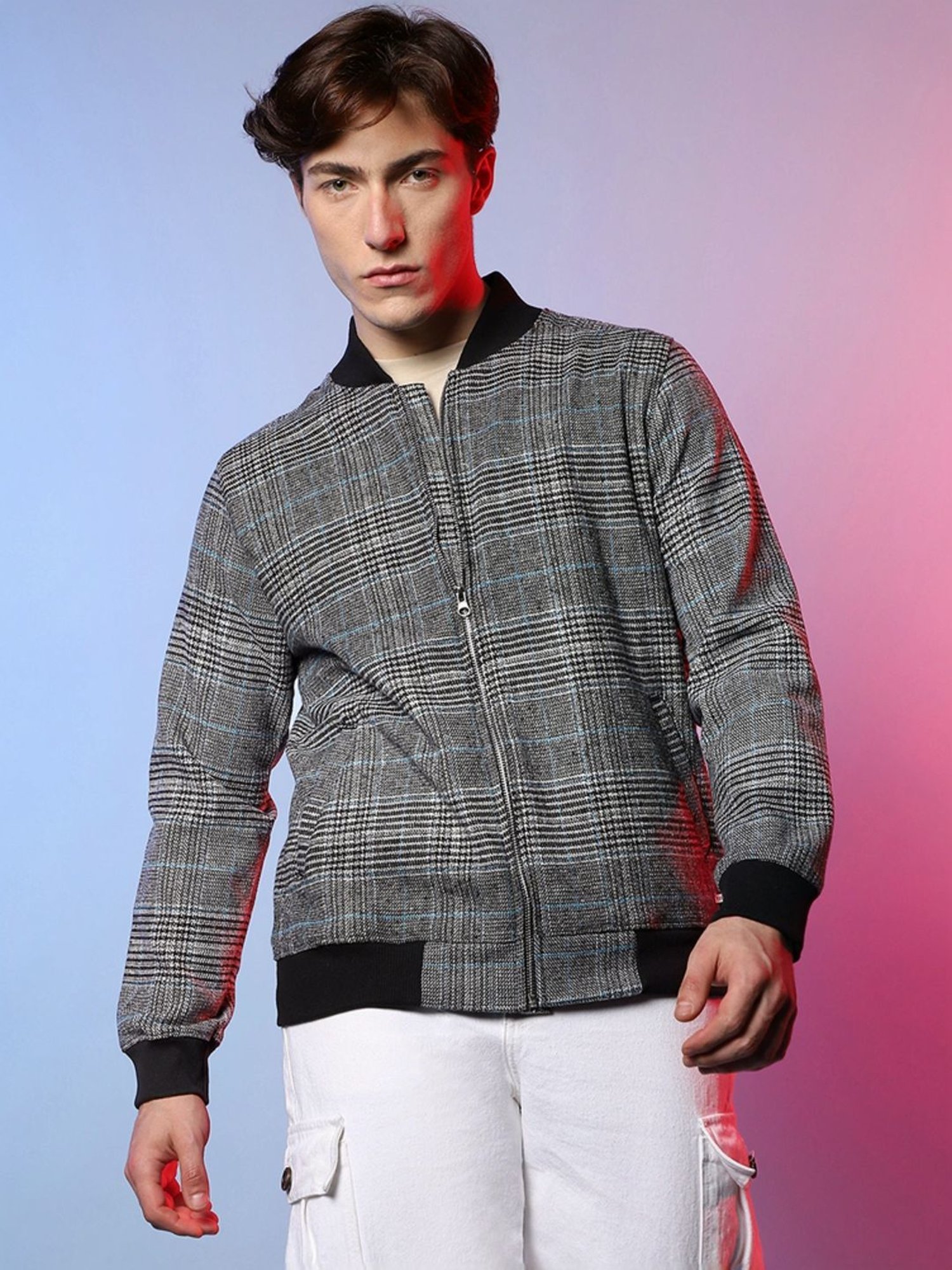 Hummel Blue Regular Fit Solid Jacket