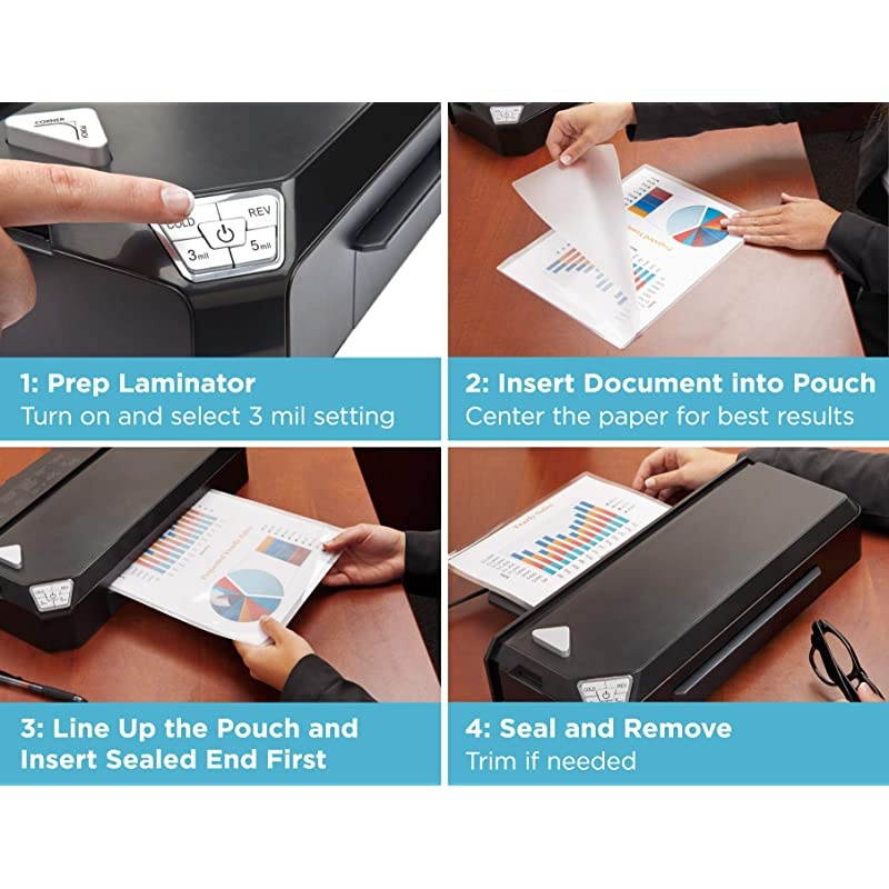 Decker TimeShield Thermal Laminating Pouches, Letter - 100 Pack (LAMLET3-100)