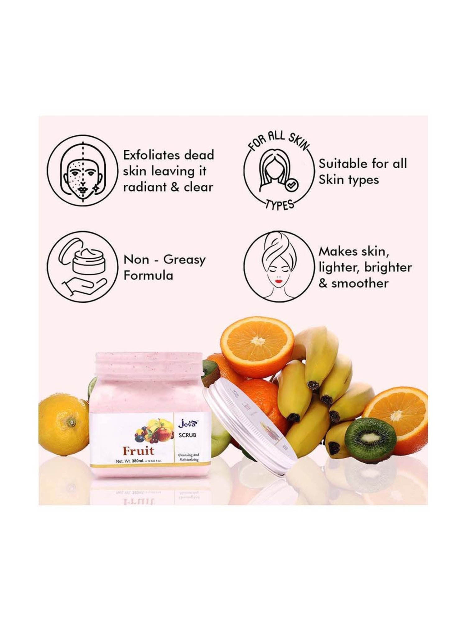 Fruit Cleasing & Moisturizing Scrub - 380 ml