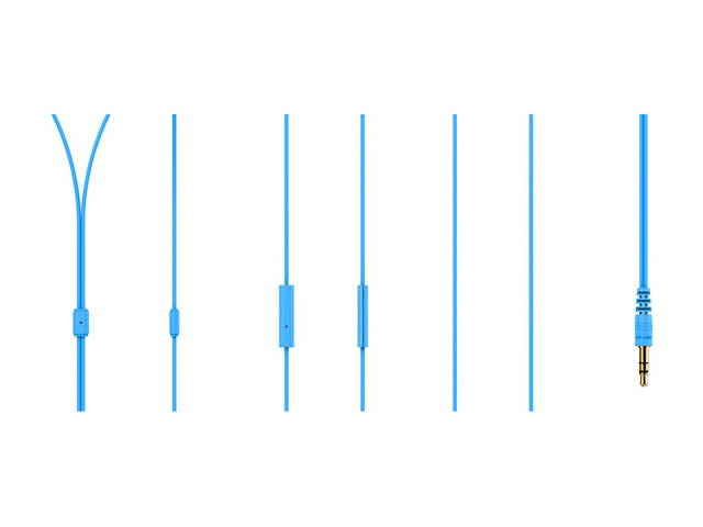 Fuji Labs Sonique SQ101 Designer In-Ear Headphones with In-line Mic, Blue