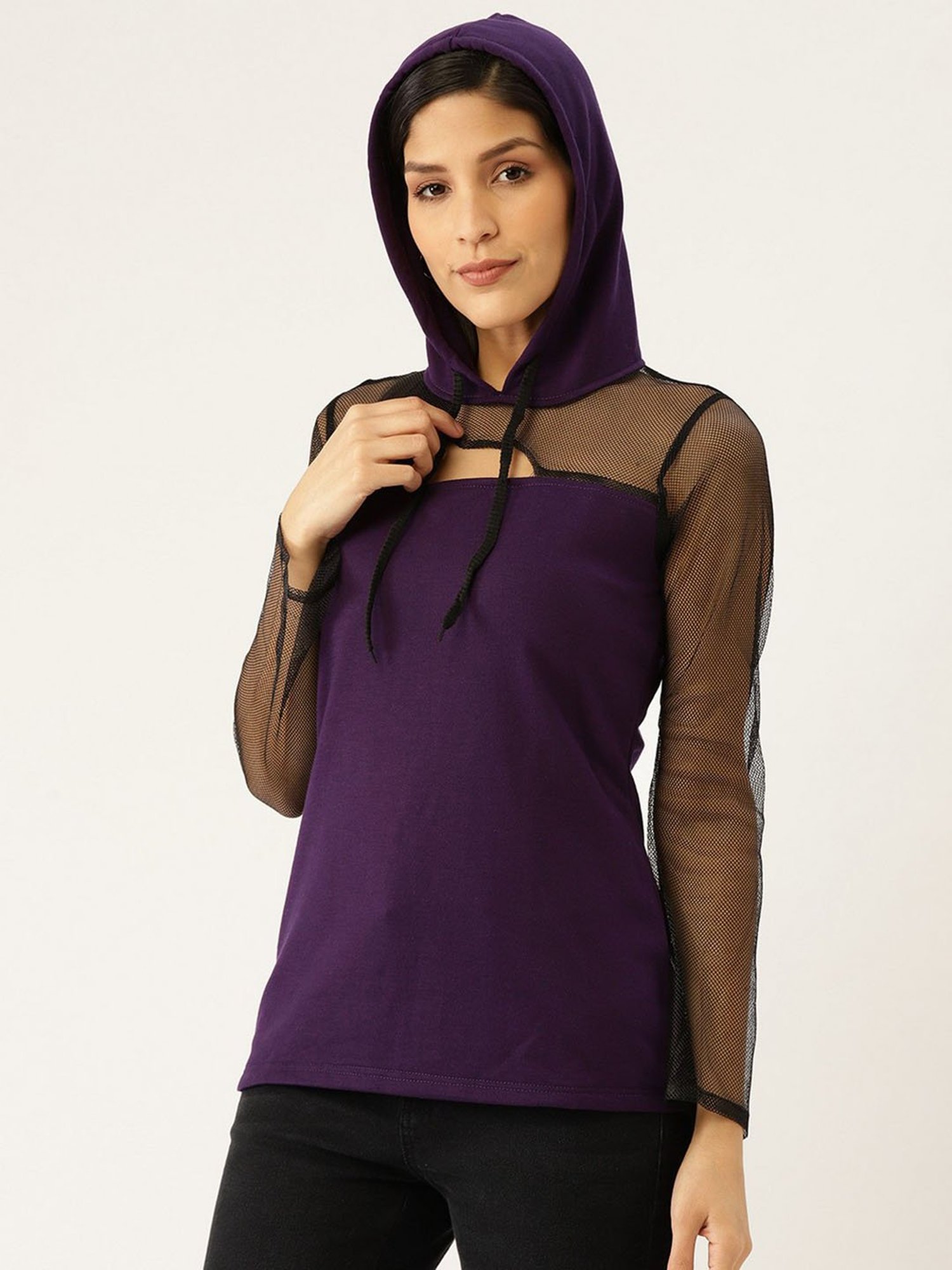 Belle Fille Purple Full Sleeves Sweatshirt
