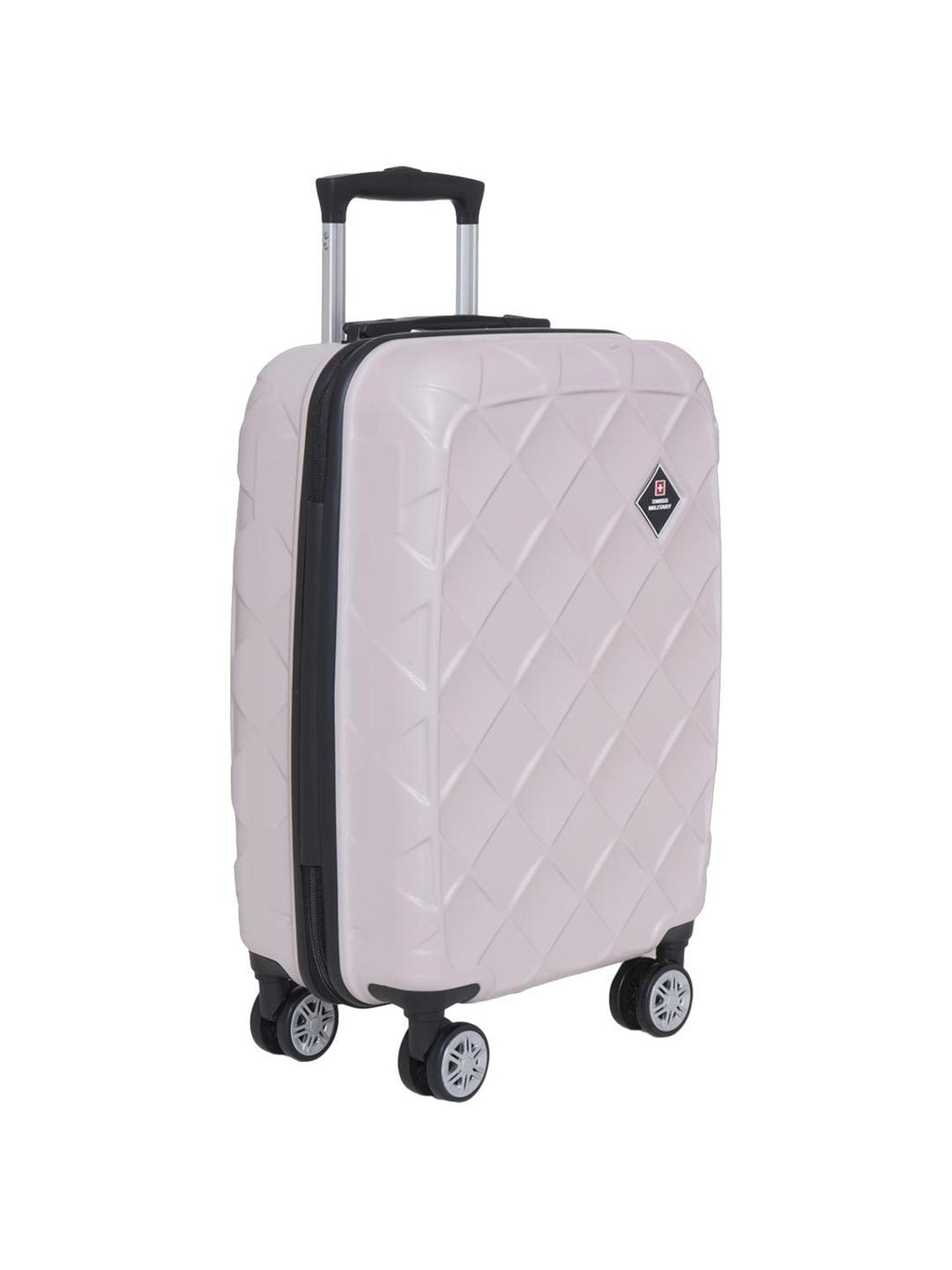 Swiss Military Jupitor Ivory Textured Hard Cabin Trolley Bag - 55 Cms