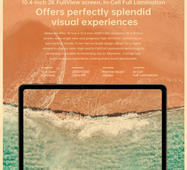 iPlay40 10.4 inch 2K FHD 2000*1200 8GB RAM 128GB ROM Android 10 T618 CPU LTE phonecall 5G WiFi Tablet PC
