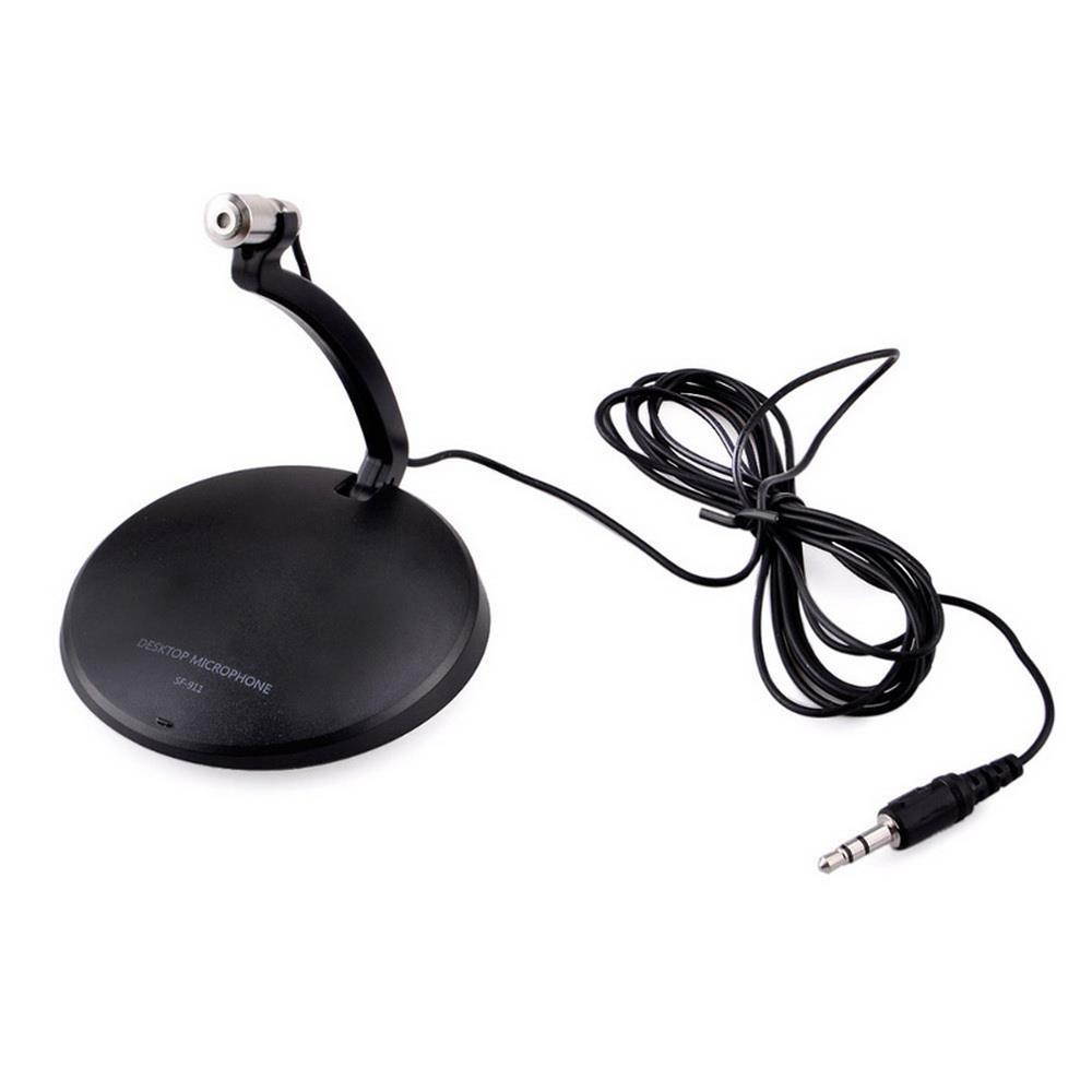 axGear Desktop Microphone 3.5mm Audio Jack w/ Tie-clip for PC Laptop Notebook Skype Voice Record Black