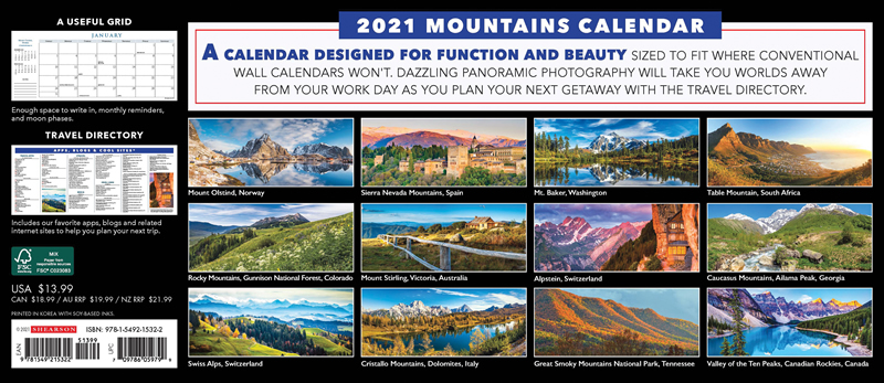 2021 Mountains Panoramic Wall