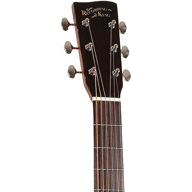 Recording King RD-318 All Solid Dreadnought, Aged Adirondack Top Gloss Natural