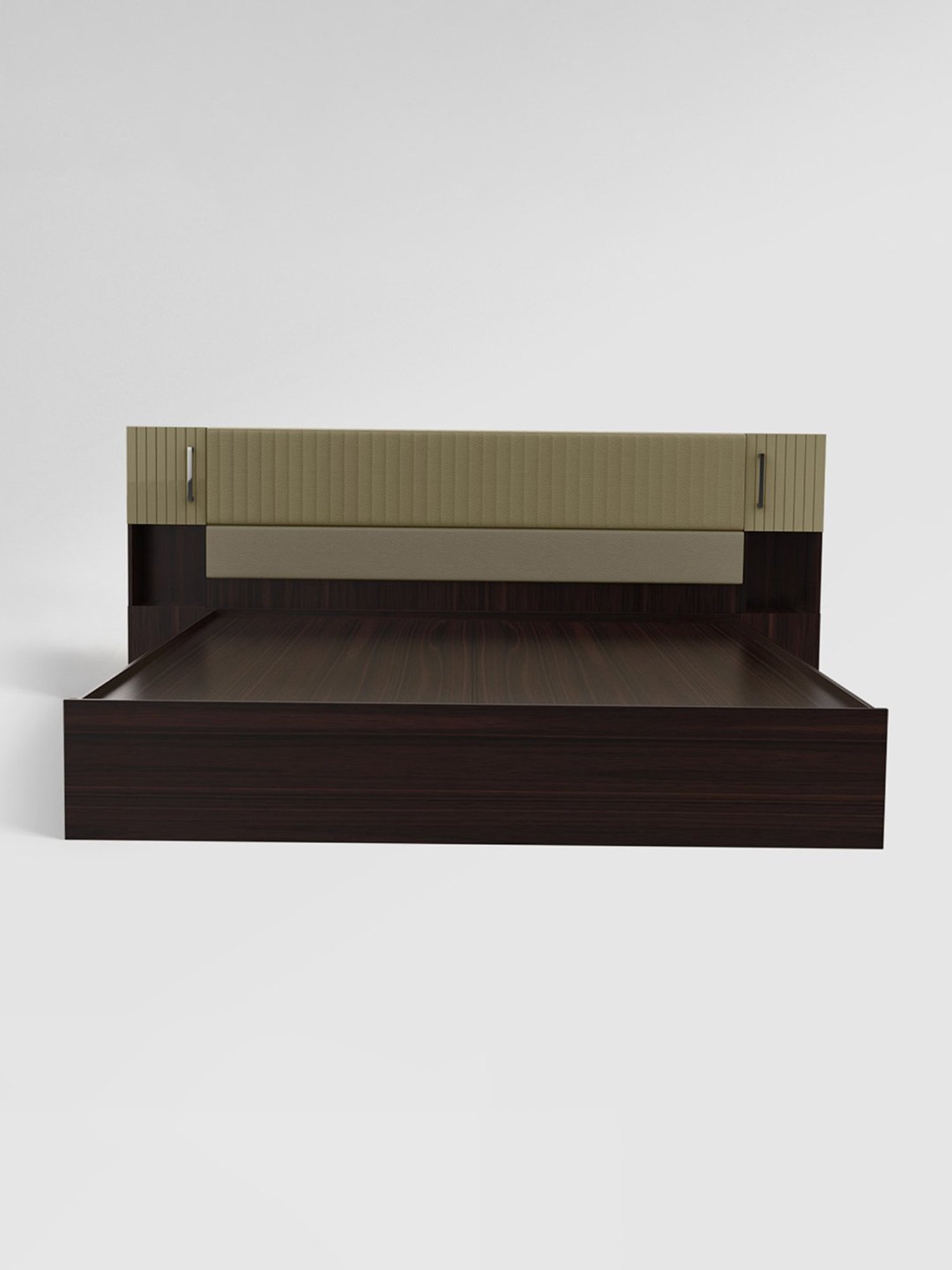 Nilkamal Riva Black Engineered Wood King Size Bed with Storage