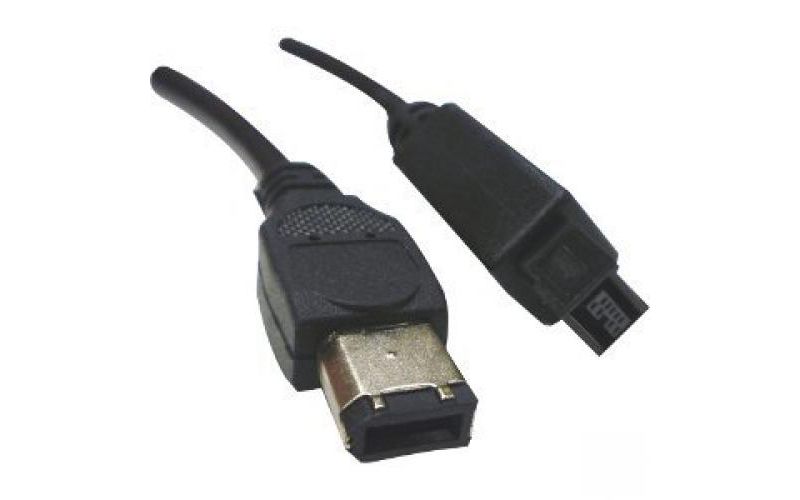 Professional Cable FireWire 800 9 Pin to 6 Pin - 6 Feet - 6 ft FireWire Data Transfer Cable for Camcorder, Camera, Hard Drive, Printer, Scanner