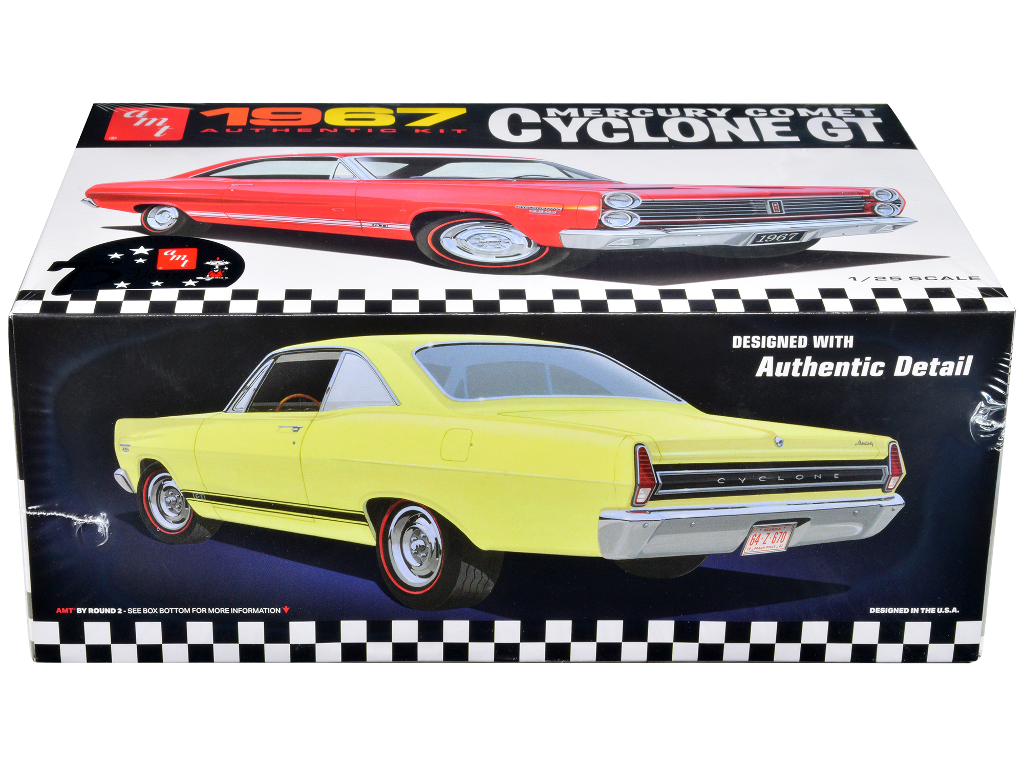 1969 Mercury Cougar Eliminator Competition Orange with Black Stripes "GreenLight Muscle" Series 28 1/64 Diecast Model Car by Greenlight