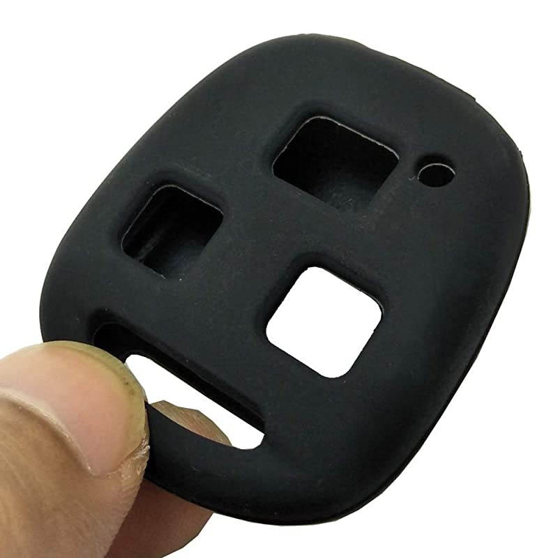Protector Silicone Smart Key Fob Skin Case Cover Jacket Fit for Lexus ES GS GX IS LS LX RX SC ES300 ES330 rx330 gx470 Toyota Prado Land Cruiser Key Fob Shell Case Black+Blue