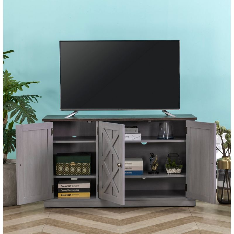 TV Stand for TVs up to 55" Gray - Home Essentials