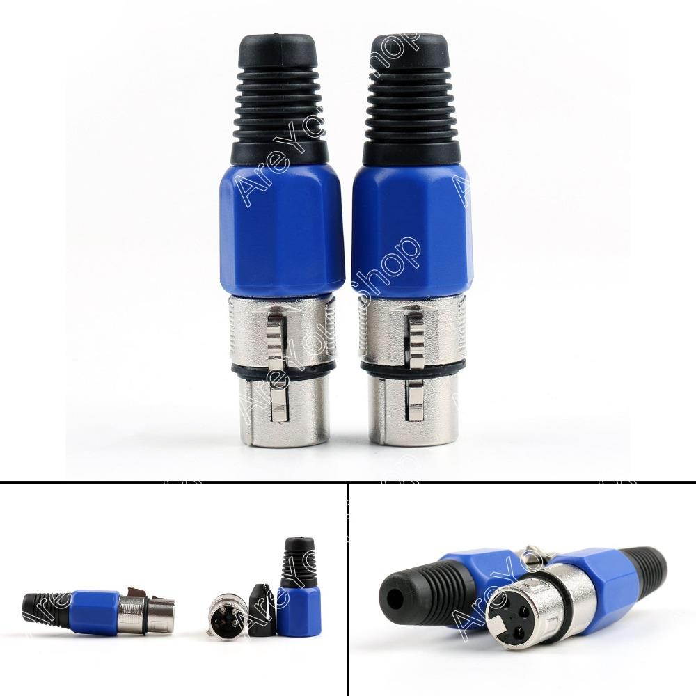 4 Pcs 3 Pin XLR Audio Cable Connector MIC Female Jack High Quality minijack plug Wire Connector