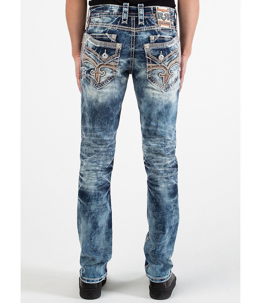 Rock Revival Alternate Straight-Fit Distressed Verdugo 32 Jeans