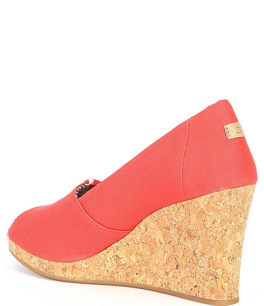 TOMS Michelle Peep Toe Cork Wedges