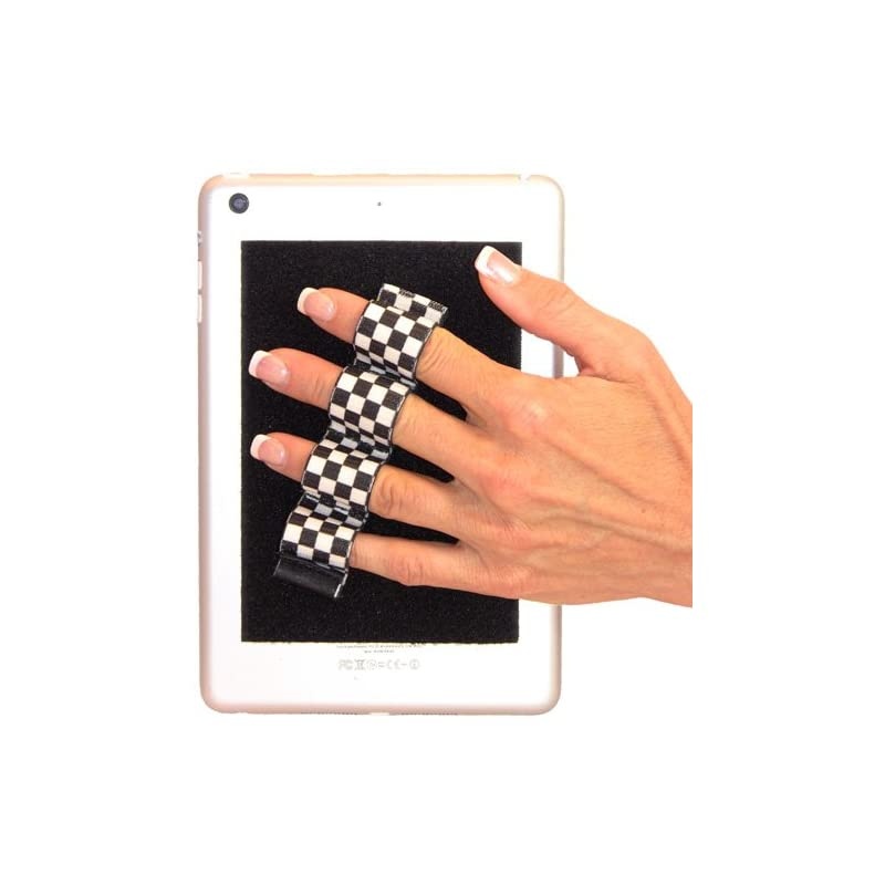 4Loop Grips x2 Grips for eReaders XL Black amp White Checkers