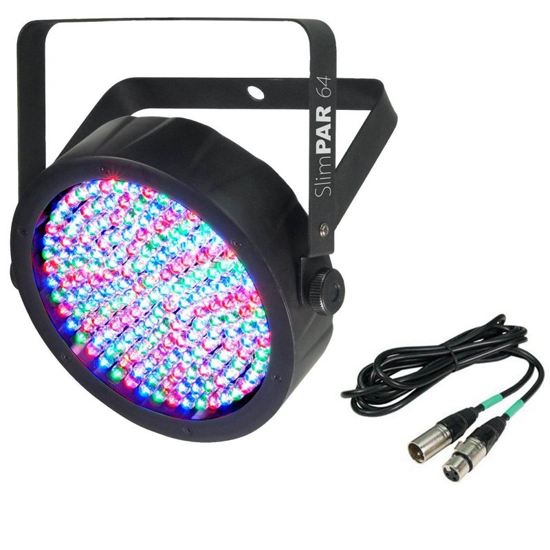 NEW CHAUVET SlimPar 64 LED DMX Slim Style Par Can DJ Stage Light + 25' DMX Cable