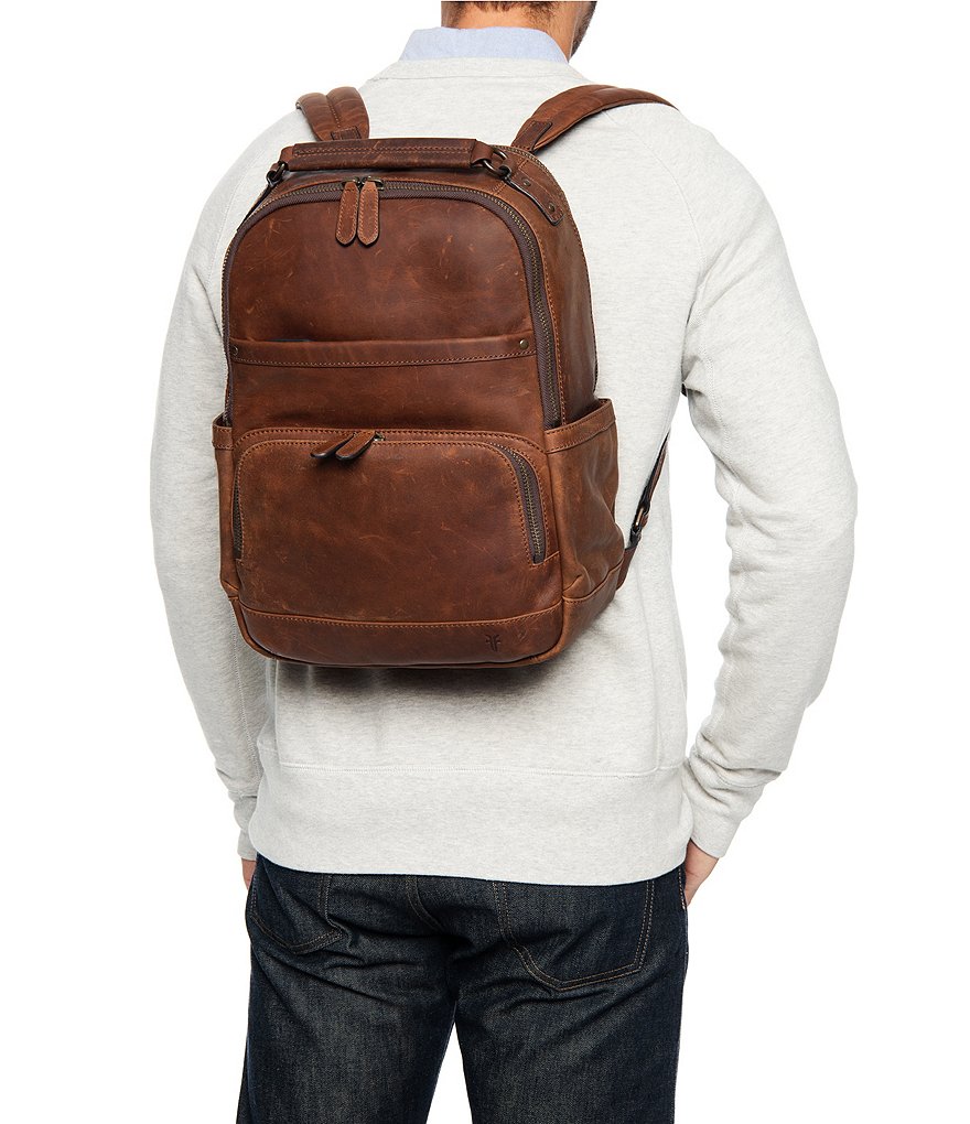 Frye Logan Burnished Leather Backpack