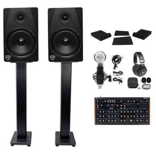 Novation Peak MIDI USB Polyphonic Synthesiser+(2) Monitors+Stands+Headphones+Mic