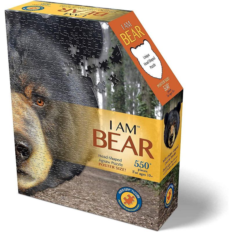 Madd Capp I AM Bear 550 Piece Animal Head-Shaped Jigsaw Puzzle