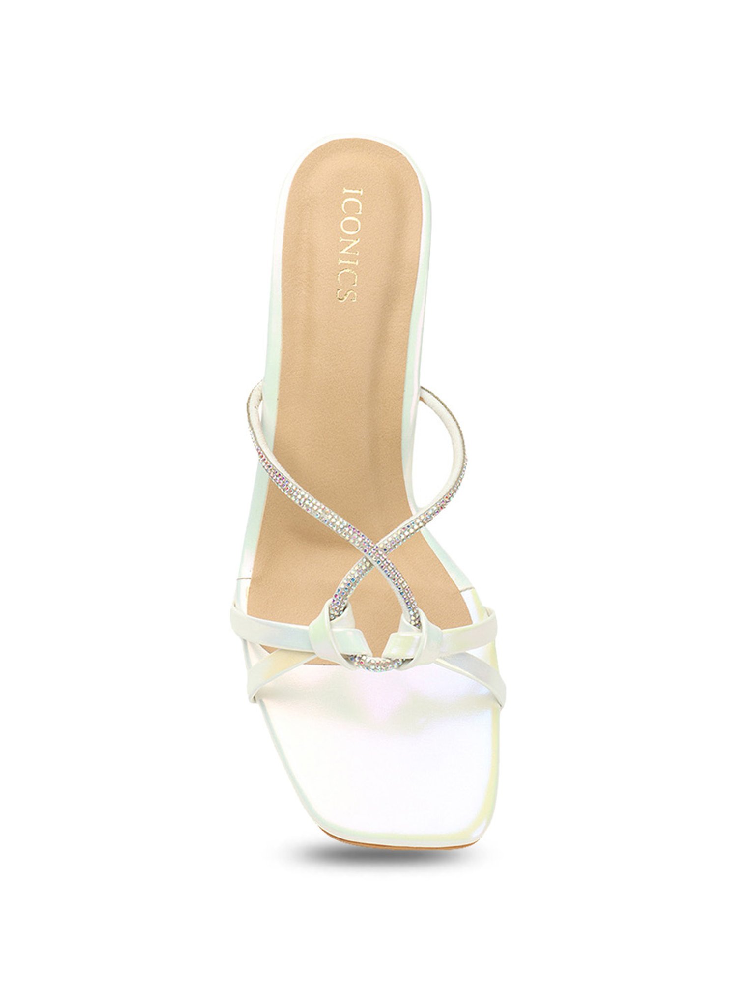 Iconics Women's White Casual Sandals
