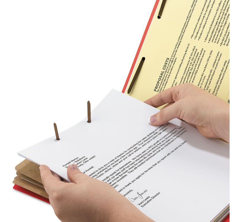 Smead 3" Expansion Folders with 2/5 Cut Tab Letter Eight-Section Bright Red 10/Box 14095