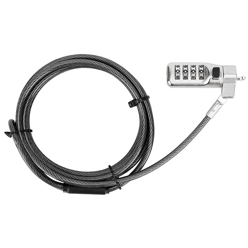 DEFCON Compact Serialized Combo Cable Lock for Laptop Computer and Desktop Security ASP71GLXS