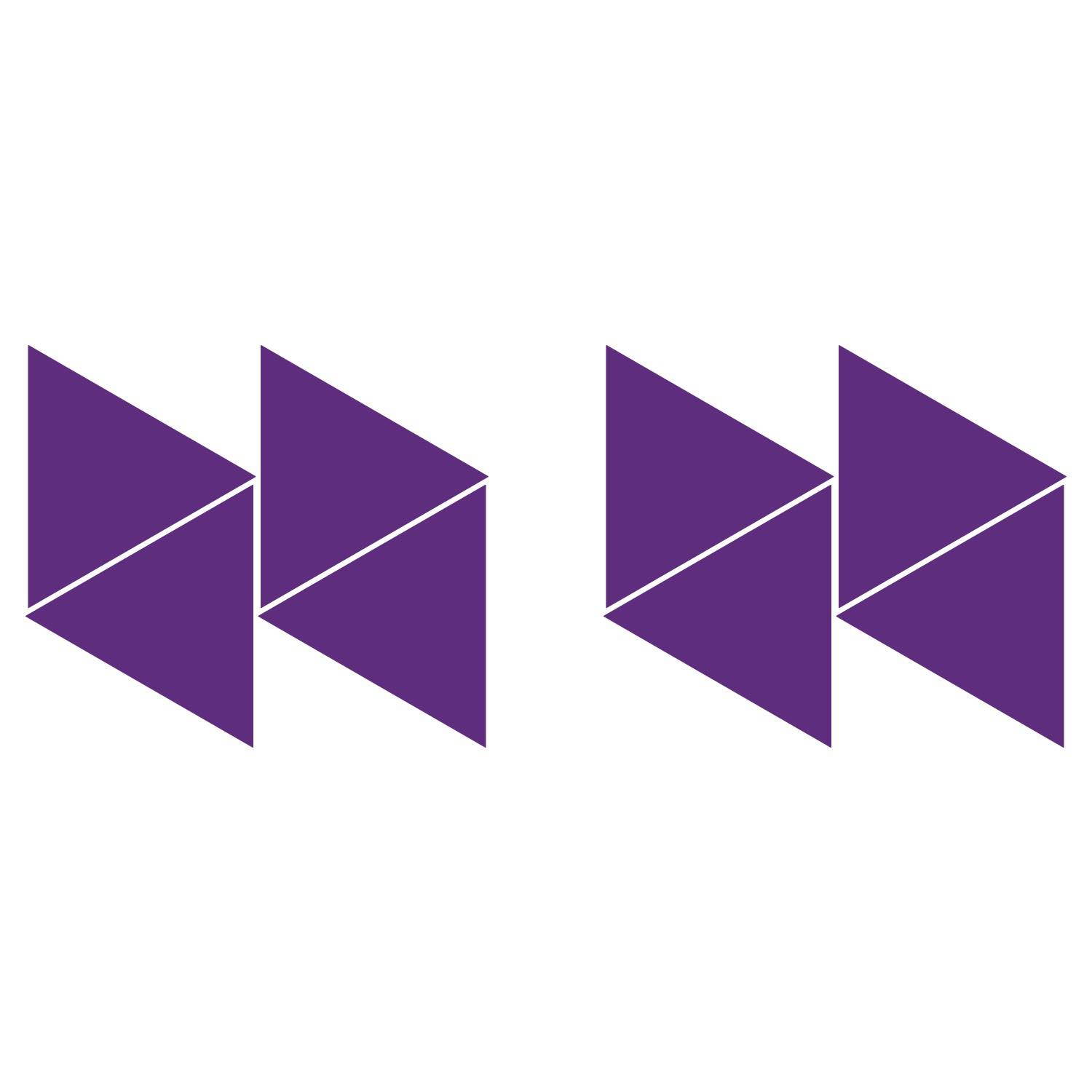 LiteMark 2 Inch Black Removable Triangle Decals - Pack of 84