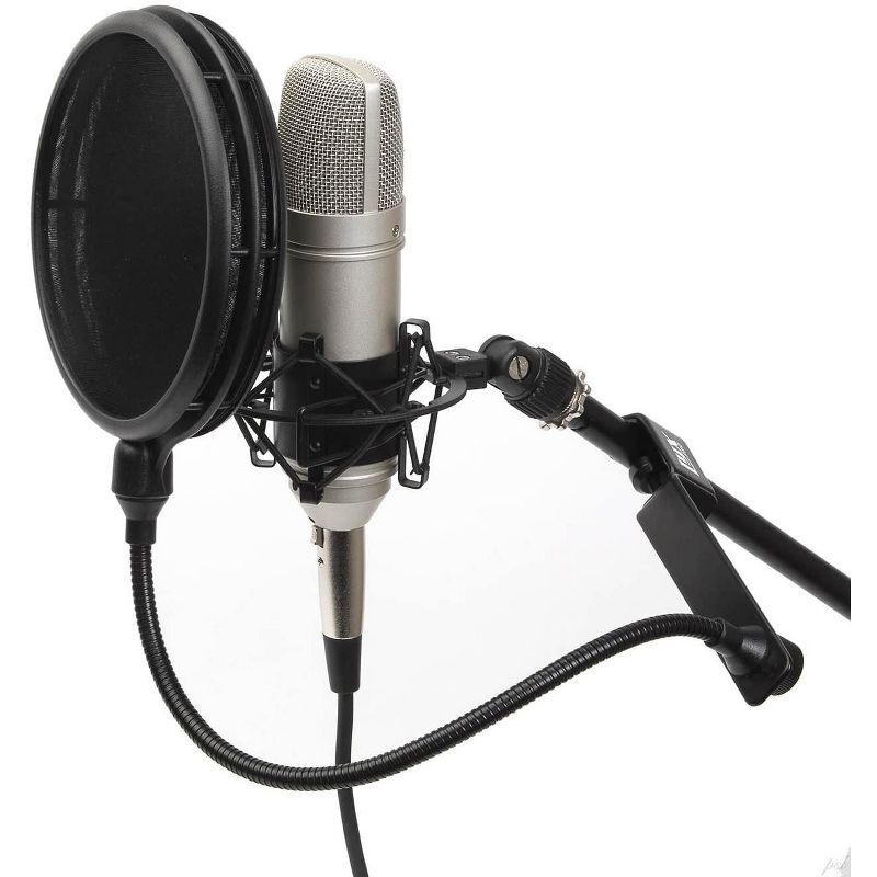LyxPro MOP-28 Dual Layer Microphone Pop Filter with Flexible Gooseneck for Superior Vocal Performance, Pop Shield