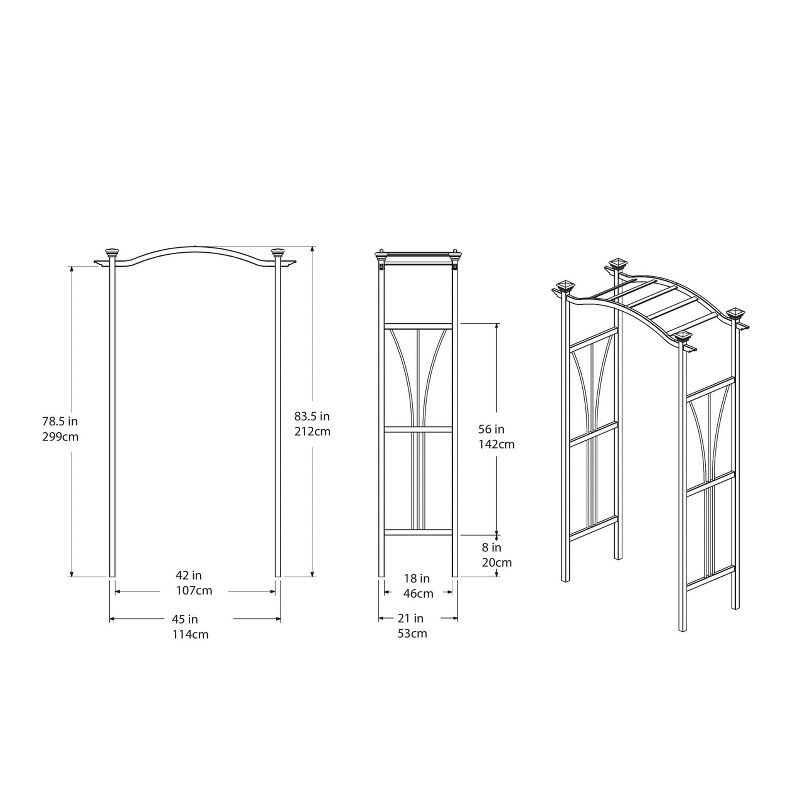 86.5" London Arbor - White - Vita