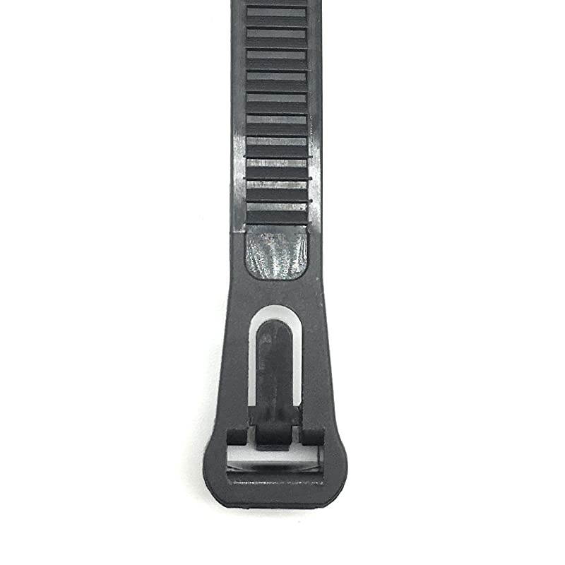 100 Pcs Reusable Releasable Adjustable Nylon Cable Zip Ties14 InchBlack
