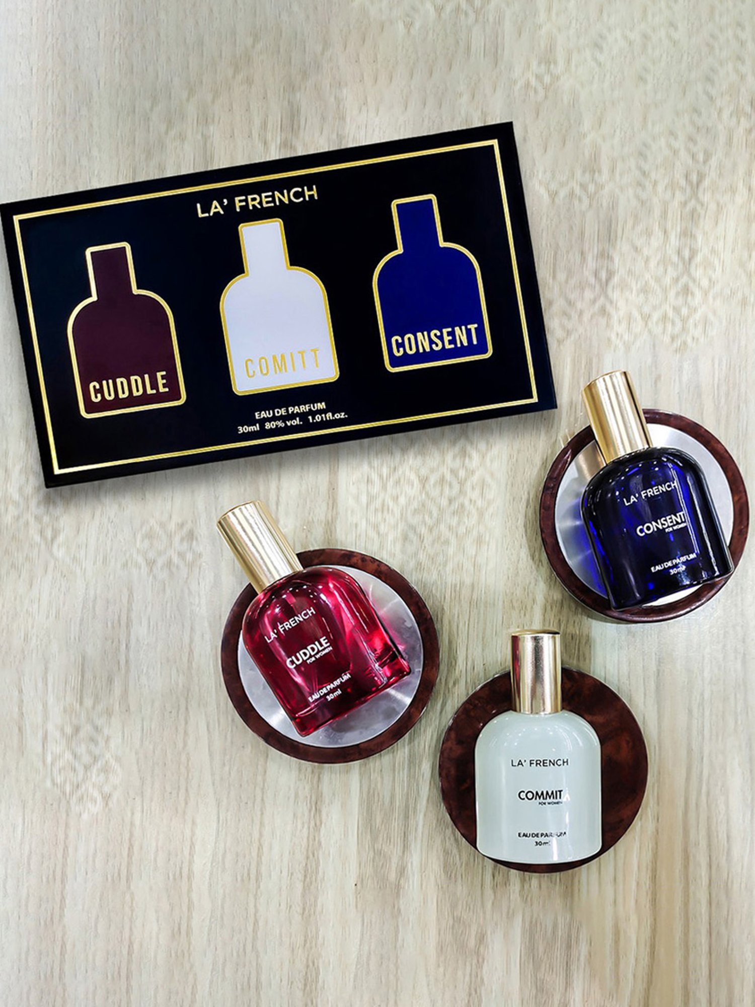 La'french Cuddle, Commit & Consent Eau de Parfum Gift Set for Women