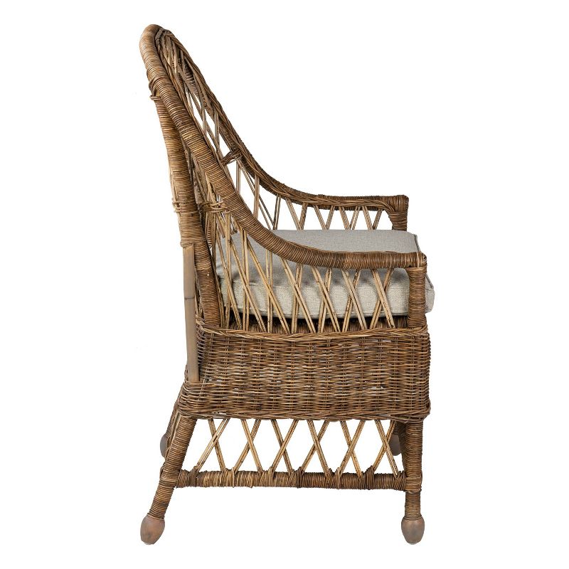 Monika Rattan Dining Chair Gray - East at Main