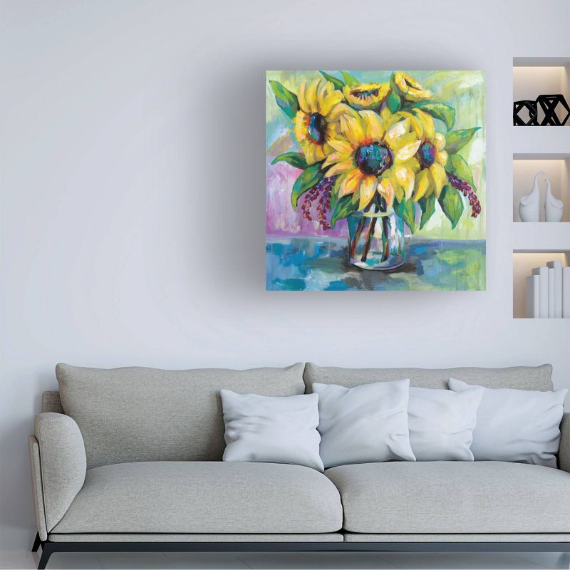 14" x 14" Jeanette Vertentes 'Summer' Unframed Wall Canvas - Trademark Fine Art