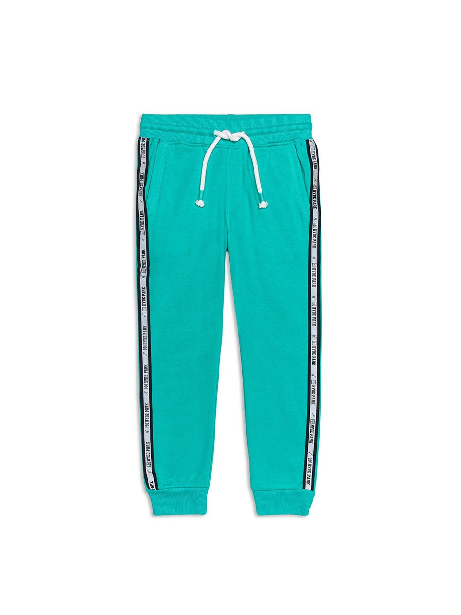 H by Hamleys Boys Green Solid Joggers