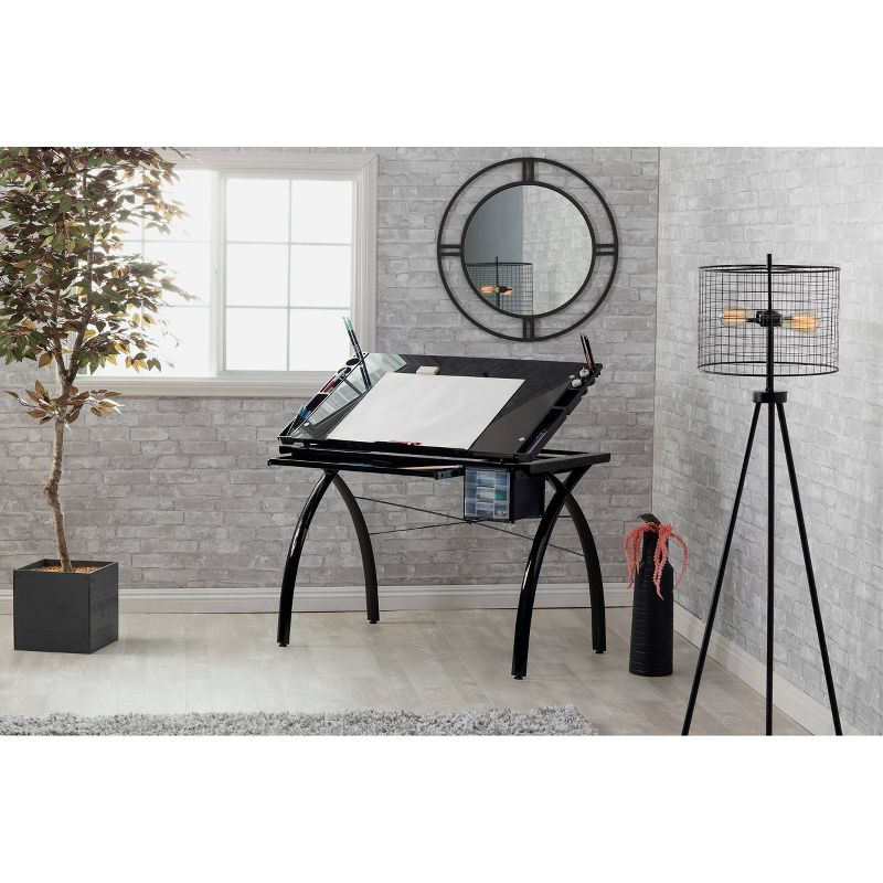 Canvas & Color Adjustable Craft Station Black Glass - Studio Designs