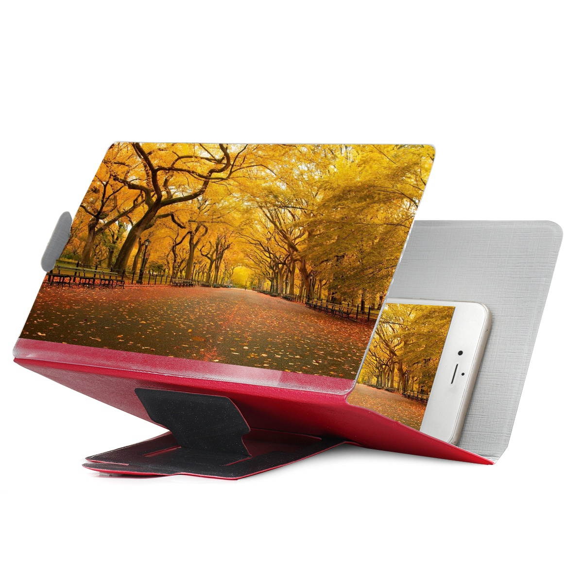 8" HD Phone Screen Magnifier Video Movie Amplifier For Smart Phone iPhone Samsung Huawei Xiaomi Black