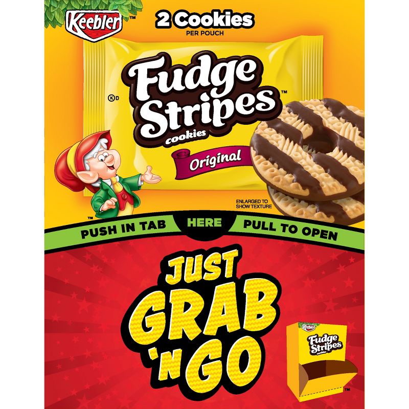 Keebler Fudge Stripes Original Just Grab n' Go Cookies - 18ct