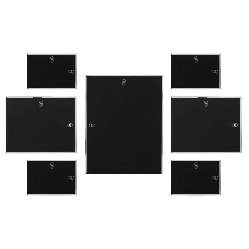 7pc Decorative Steel Photo Frame Set Silver - Stonebriar Collection
