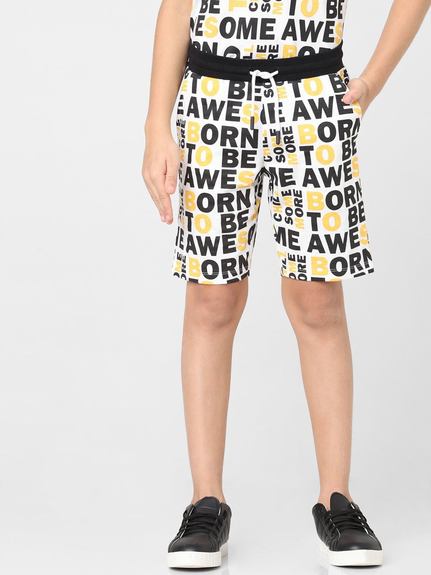 Jack & Jones Junior White Printed Shorts